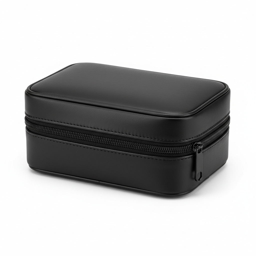 Monochrome Cosmetic Organizer Case - closed view