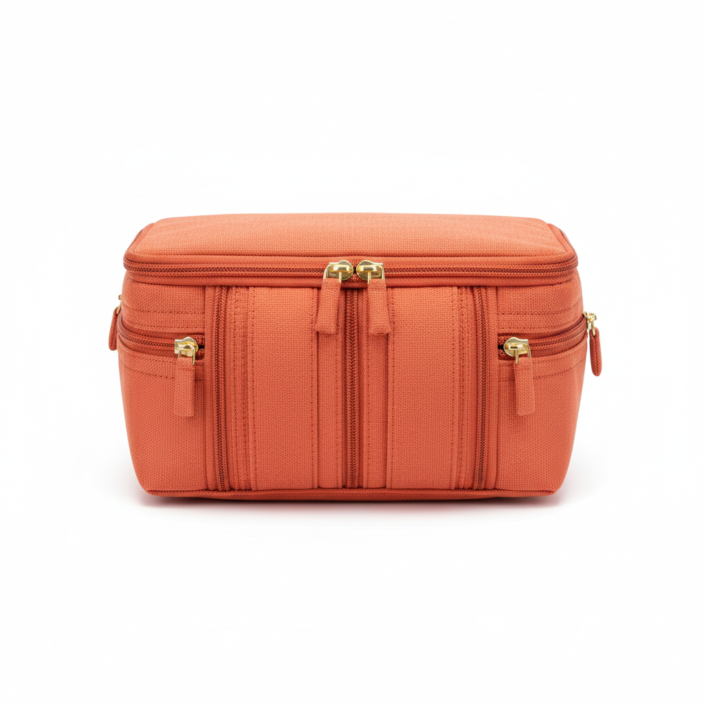 Multi-Pocket Cosmetic Case - closed view