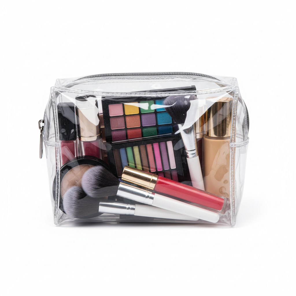 Transparent Cosmetic Organizer Case - closed view