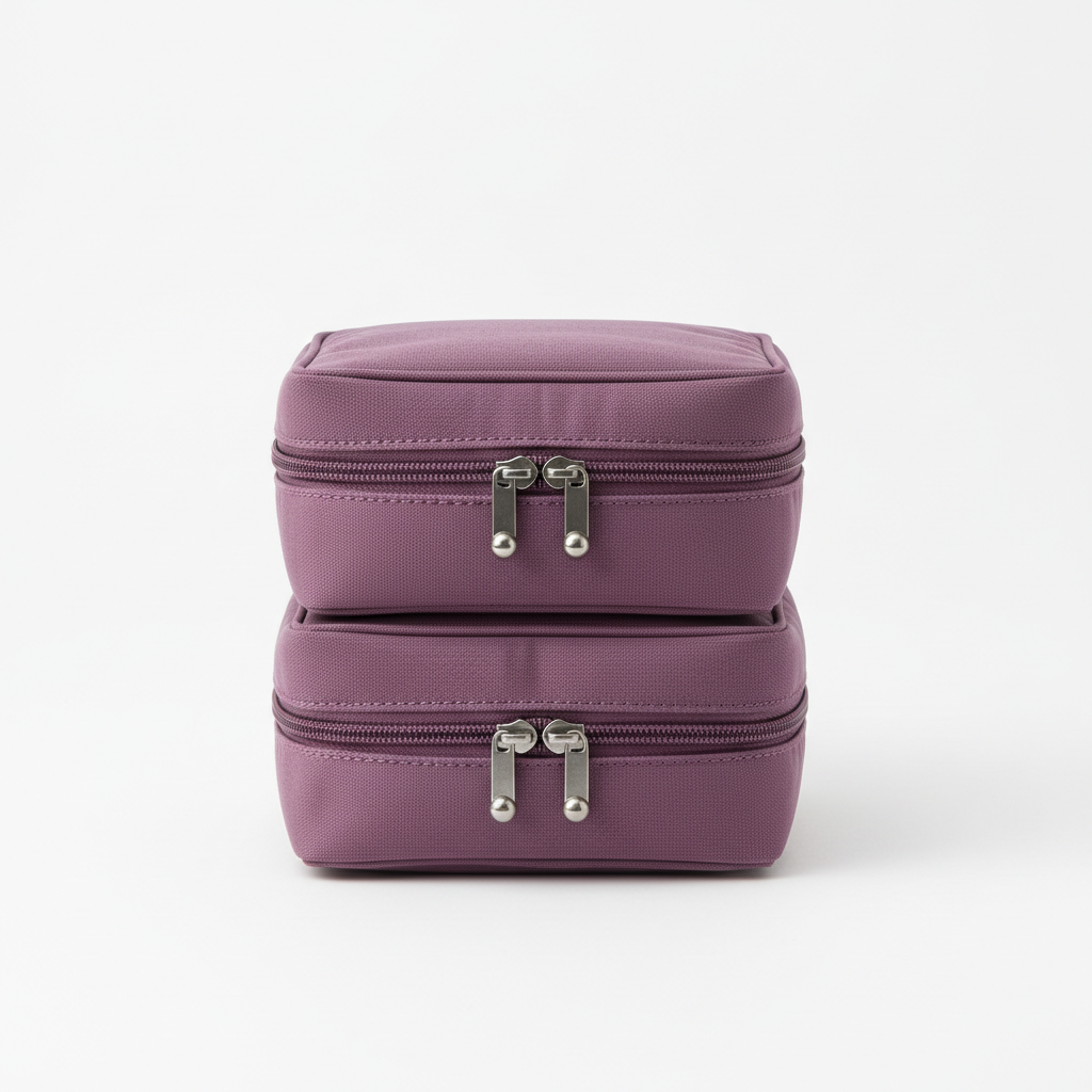 Double-Layer Cosmetic Case - closed view
