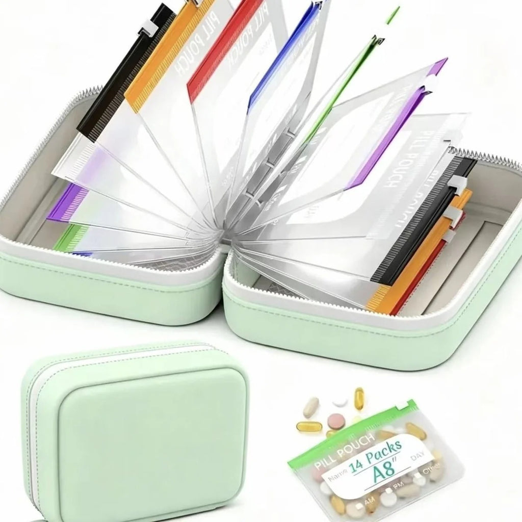 Portable Travel Pill Organizer Case